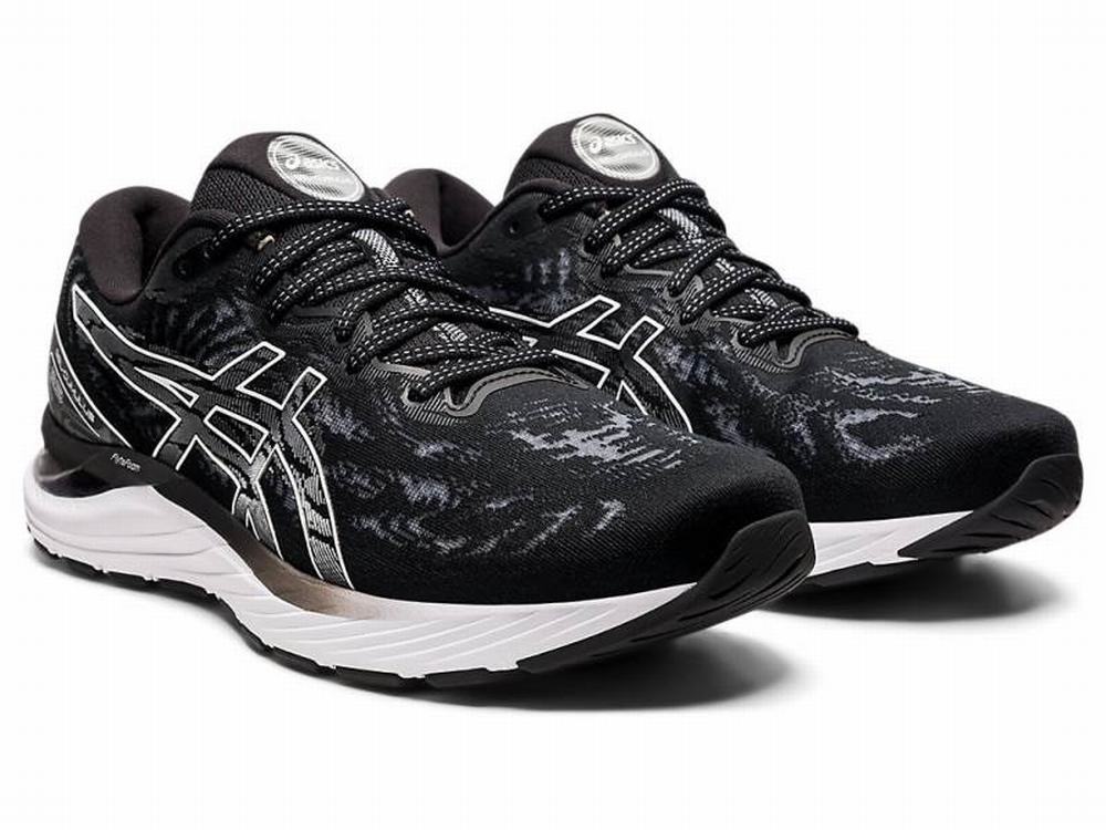 Chaussures Running Asics GEL-CUMULUS 23 (D) Femme Noir Blanche | UKJ-467321