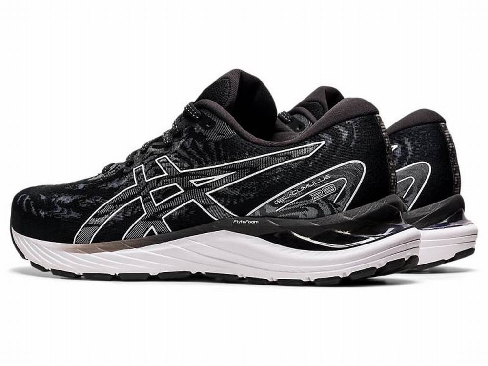 Chaussures Running Asics GEL-CUMULUS 23 (D) Femme Noir Blanche | UKJ-467321