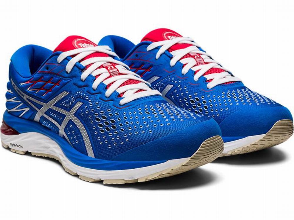 Chaussures Running Asics GEL-Cumulus 21 Retro Tokyo Homme Blanche Bleu | ZWA-384915