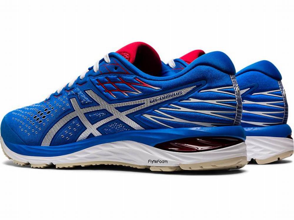 Chaussures Running Asics GEL-Cumulus 21 Retro Tokyo Homme Blanche Bleu | ZWA-384915