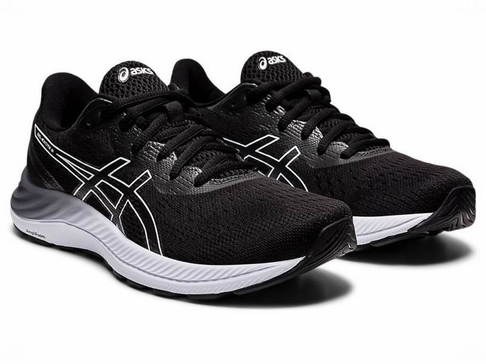 Chaussures Running Asics GEL-EXCITE 8 (D) Femme Noir Blanche | FWI-817325