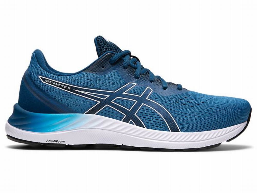 Chaussures Running Asics GEL-EXCITE 8 Homme Blanche Bleu | NVP-529108