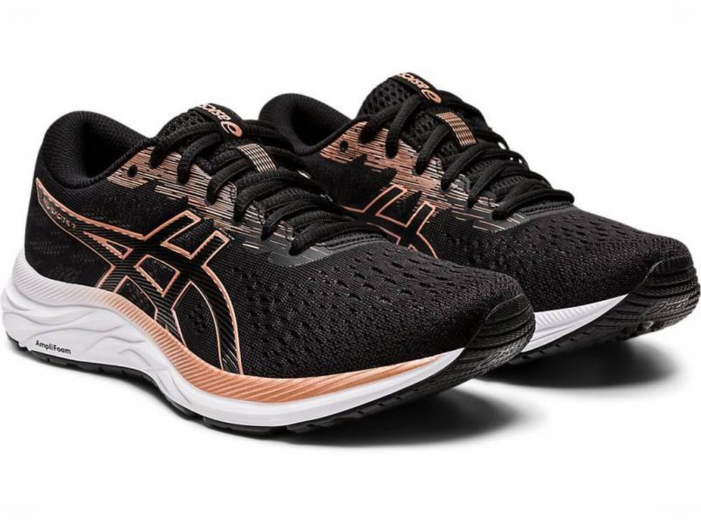 Chaussures Running Asics GEL-Excite 7 Femme Noir Rose Doré | WAX-847296