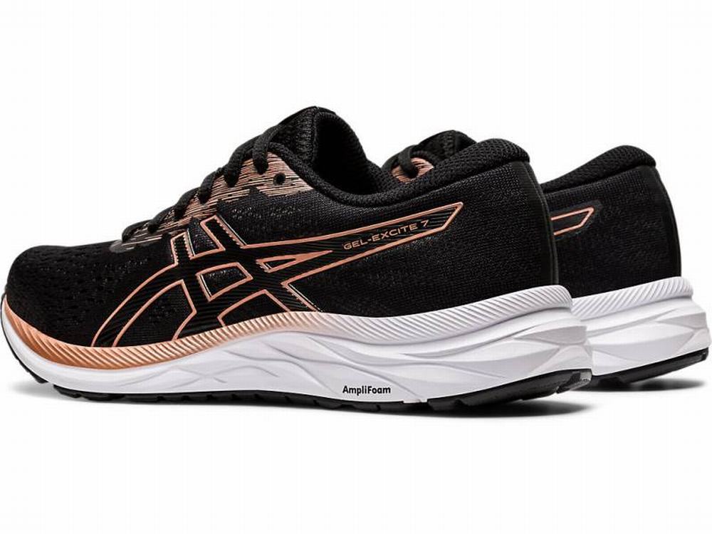 Chaussures Running Asics GEL-Excite 7 Femme Noir Rose Doré | WAX-847296