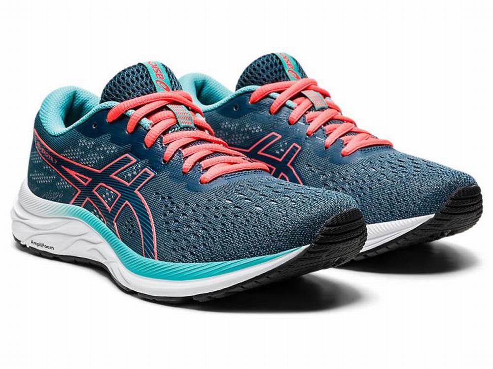 Chaussures Running Asics GEL-Excite 7 Femme Bleu Orange Rouge | ZBM-083619