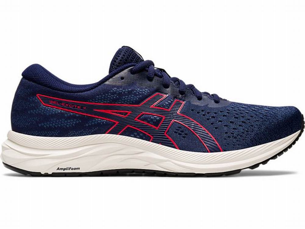 Chaussures Running Asics GEL-Excite 7 Homme Bleu Marine Rouge | FGS-965842