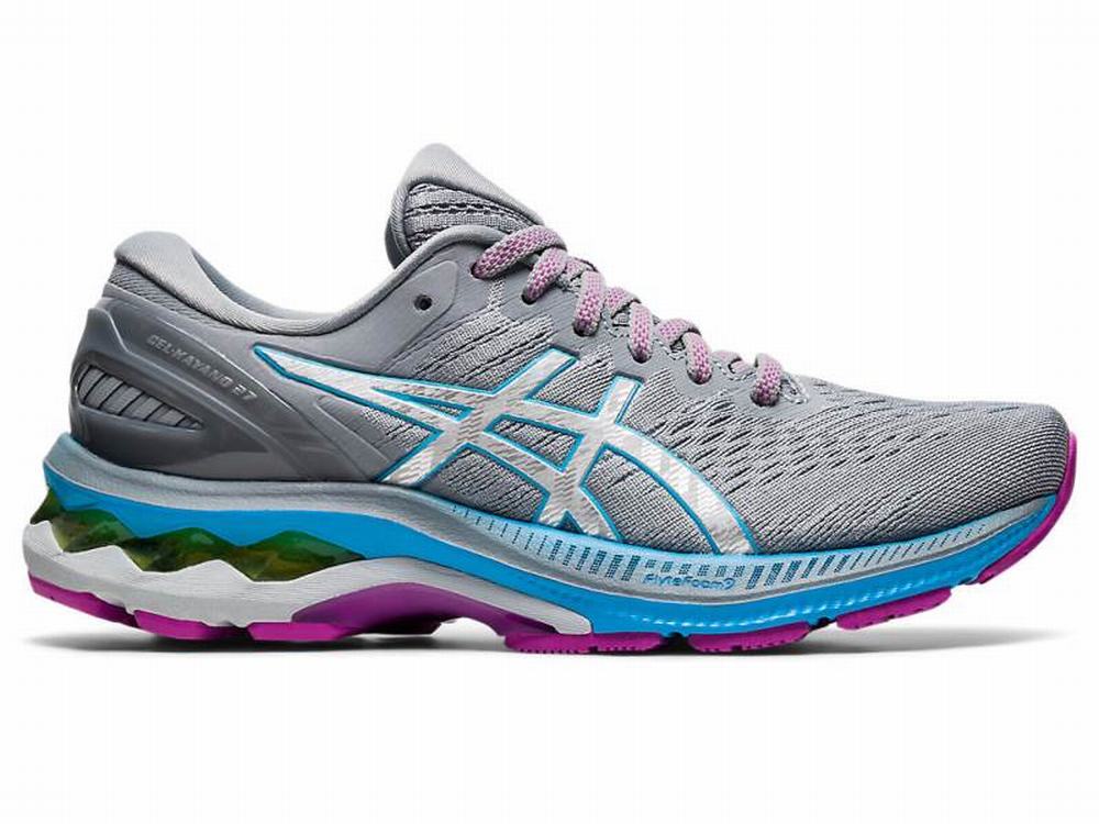 Chaussures Running Asics GEL-KAYANO 27 Femme Turquoise Clair Argent | DNW-519428