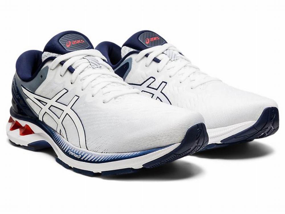 Chaussures Running Asics GEL-KAYANO 27 Homme Bleu Marine Blanche | WIZ-573926