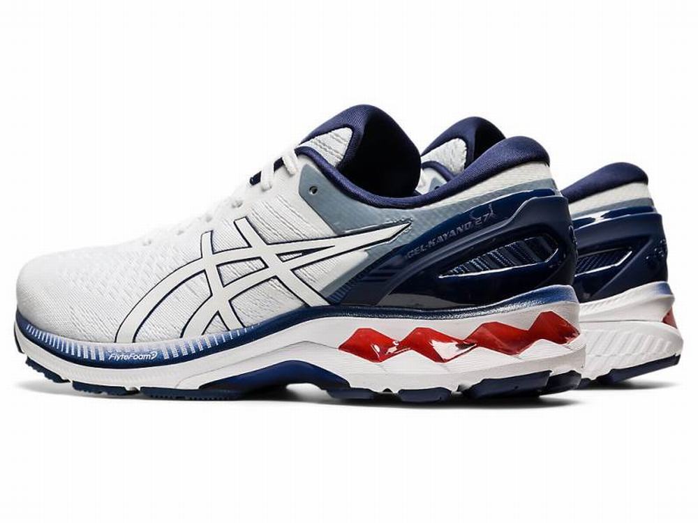 Chaussures Running Asics GEL-KAYANO 27 Homme Bleu Marine Blanche | WIZ-573926