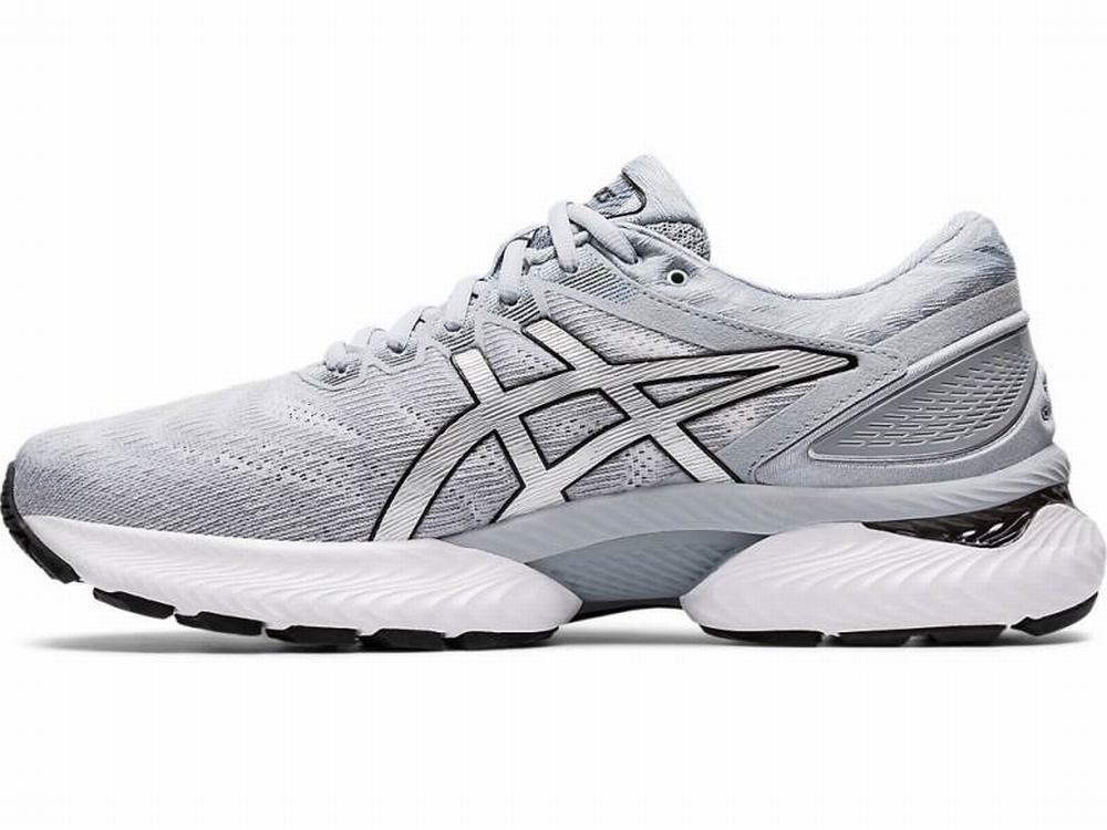 Chaussures Running Asics GEL-NIMBUS 22 Homme Blanche Argent | CMP-863079