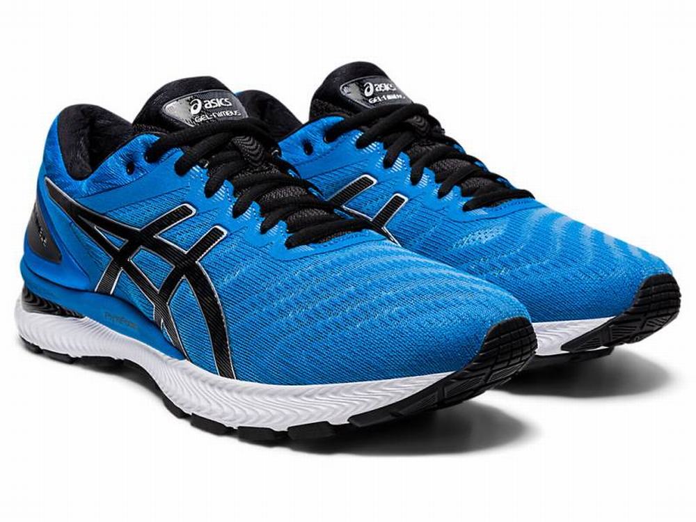 Chaussures Running Asics GEL-NIMBUS 22 Homme Noir Bleu | PEC-876453