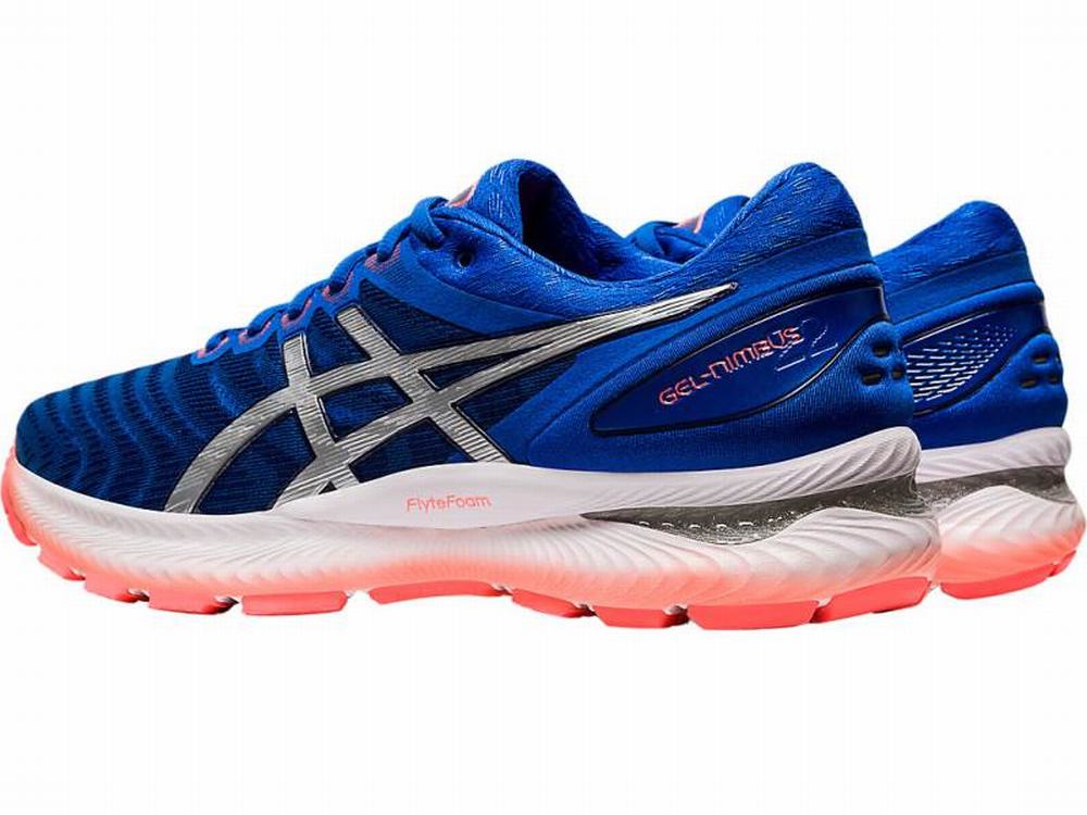 Chaussures Running Asics GEL-NIMBUS 22 Homme Bleu Argent | TUP-681952