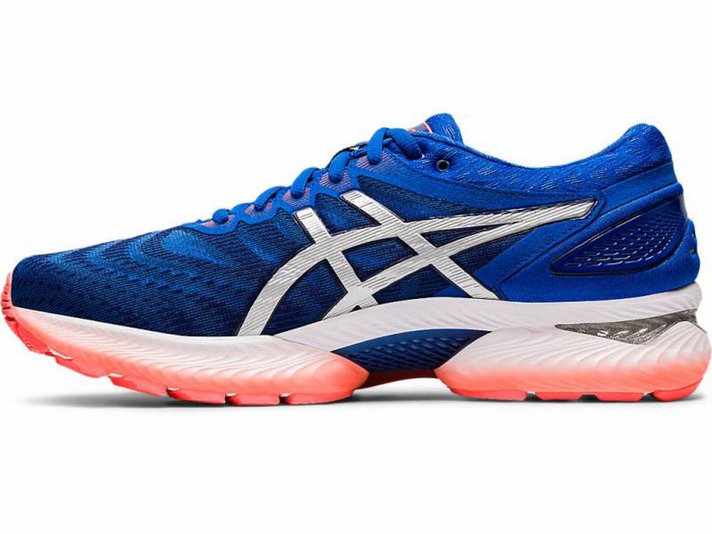 Chaussures Running Asics GEL-NIMBUS 22 Homme Bleu Argent | TUP-681952