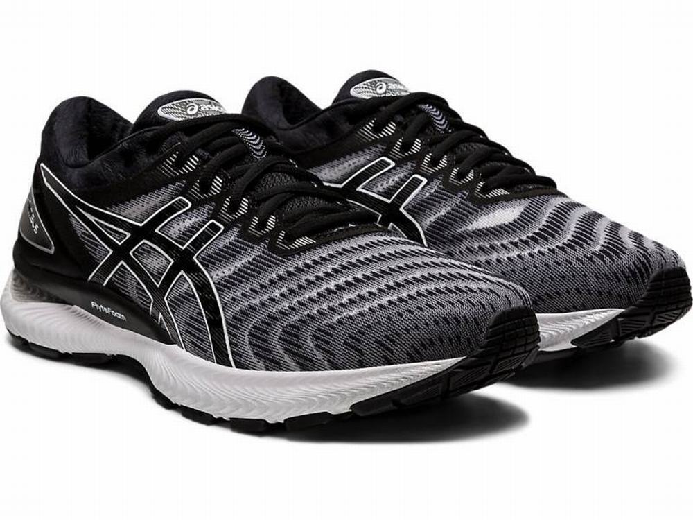 Chaussures Running Asics GEL-NIMBUS 22 Homme Noir Blanche | UGH-103572