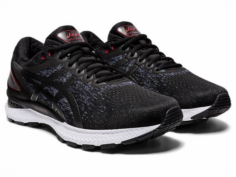 Chaussures Running Asics GEL-NIMBUS 22 Knit Homme Noir | JQX-029187