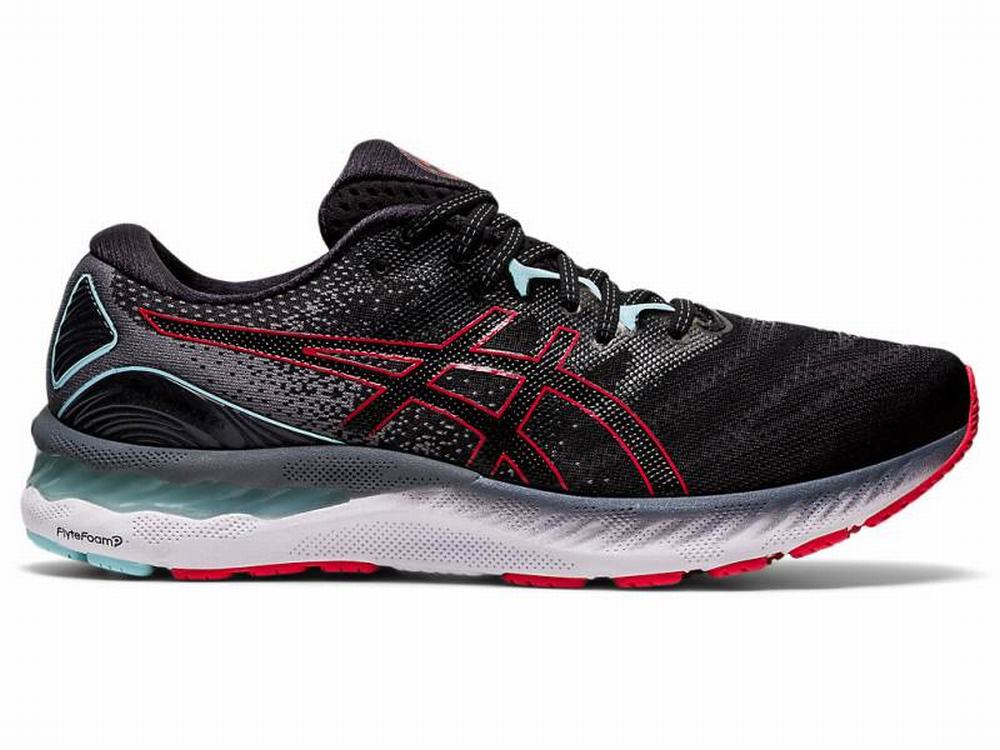 Chaussures Running Asics GEL-NIMBUS 23 (2E) Homme Noir Rouge | BNS-894072