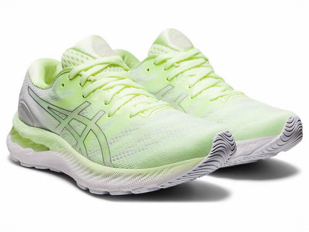 Chaussures Running Asics GEL-NIMBUS 23 Femme Jaune Argent | DIS-795681