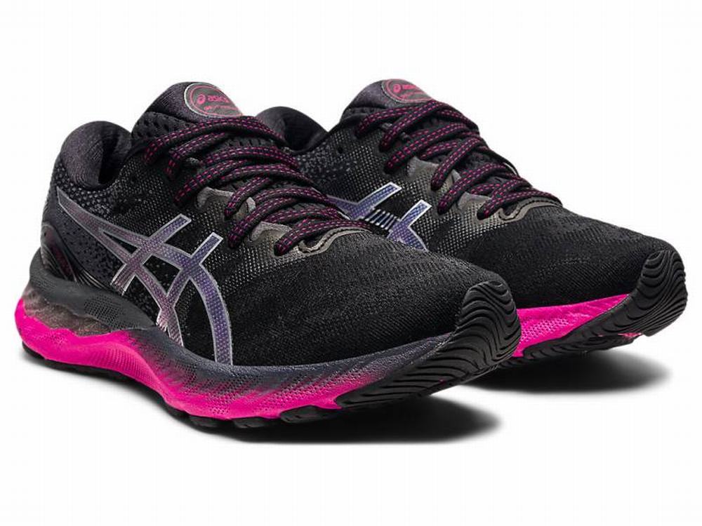 Chaussures Running Asics GEL-NIMBUS 23 Femme Noir Argent | UIE-413928