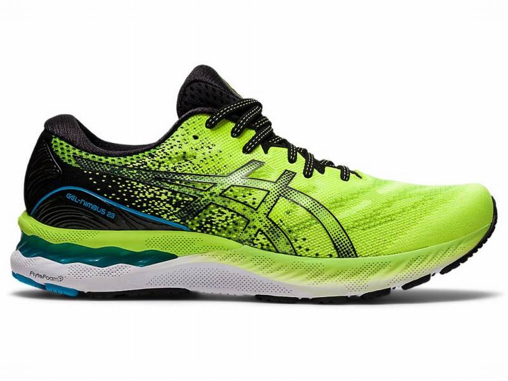 Chaussures Running Asics GEL-NIMBUS 23 Homme Noir Vert | ABS-318294