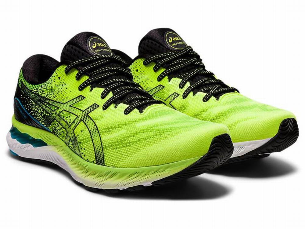 Chaussures Running Asics GEL-NIMBUS 23 Homme Noir Vert | ABS-318294