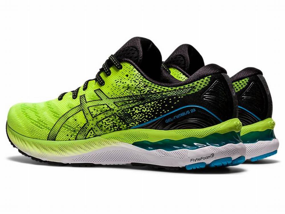 Chaussures Running Asics GEL-NIMBUS 23 Homme Noir Vert | ABS-318294