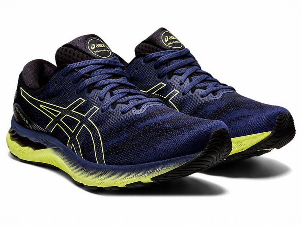 Chaussures Running Asics GEL-NIMBUS 23 Homme Bleu Jaune | DSM-361708