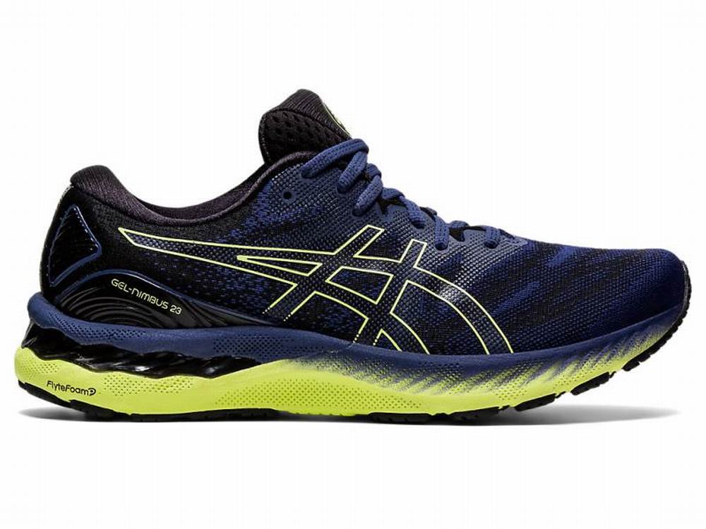 Chaussures Running Asics GEL-NIMBUS 23 Homme Bleu Jaune | DSM-361708