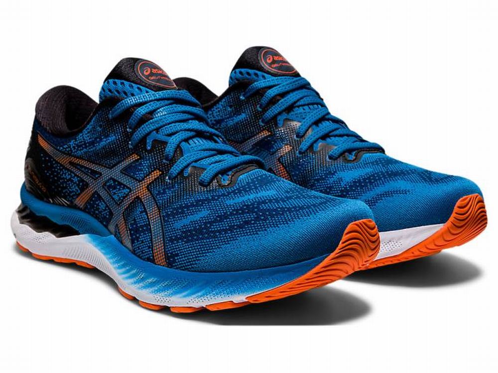 Chaussures Running Asics GEL-NIMBUS 23 Homme Noir Bleu | QXM-072648