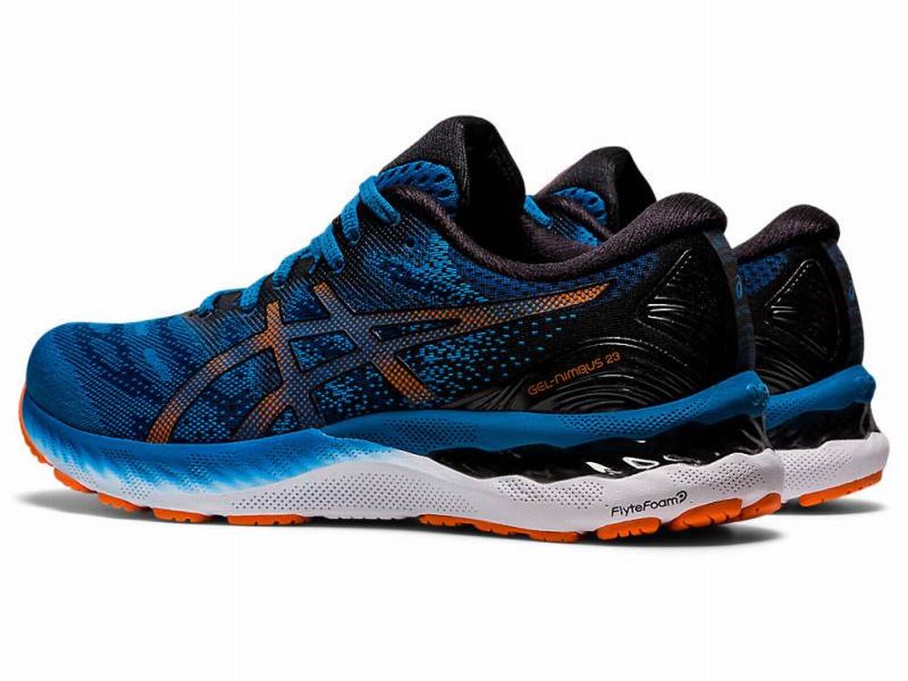 Chaussures Running Asics GEL-NIMBUS 23 Homme Noir Bleu | QXM-072648