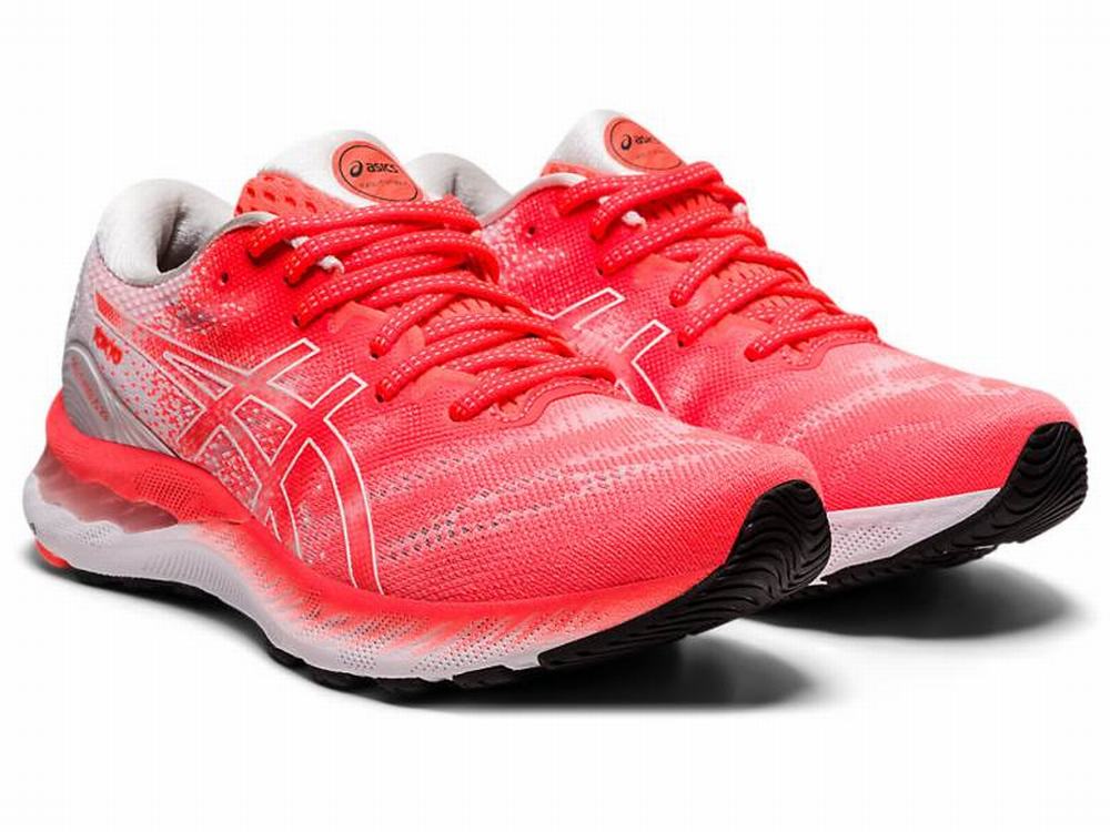 Chaussures Running Asics GEL-NIMBUS 23 TOKYO Femme Orange Rouge Blanche | FLN-914327