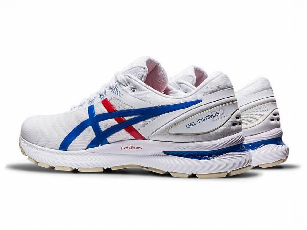 Chaussures Running Asics GEL-Nimbus 22 Retro Tokyo Homme Blanche Bleu | CKJ-591326