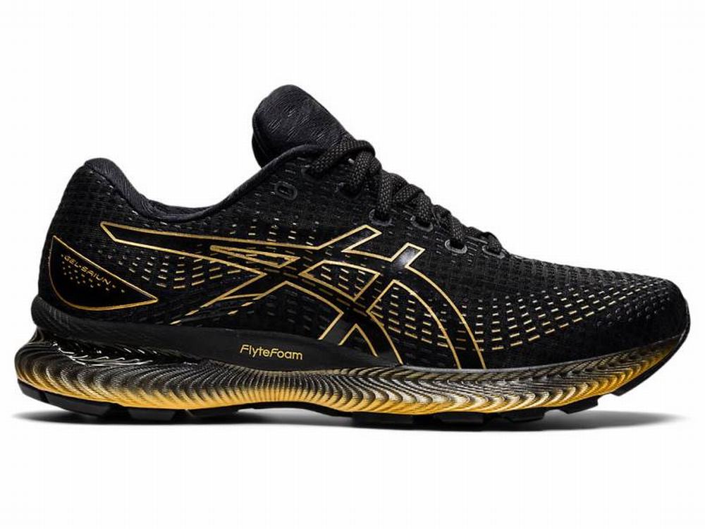 Chaussures Running Asics GEL-SAIUN Homme Noir Doré Grise | RWM-706319