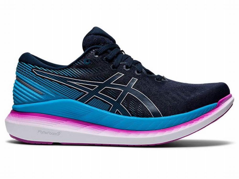 Chaussures Running Asics GLIDERIDE 2 Femme Bleu Vert | BGW-679258