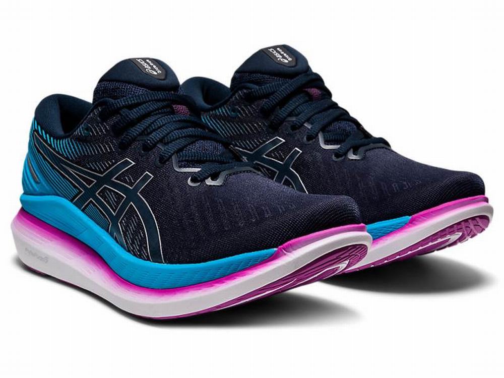 Chaussures Running Asics GLIDERIDE 2 Femme Bleu Vert | BGW-679258