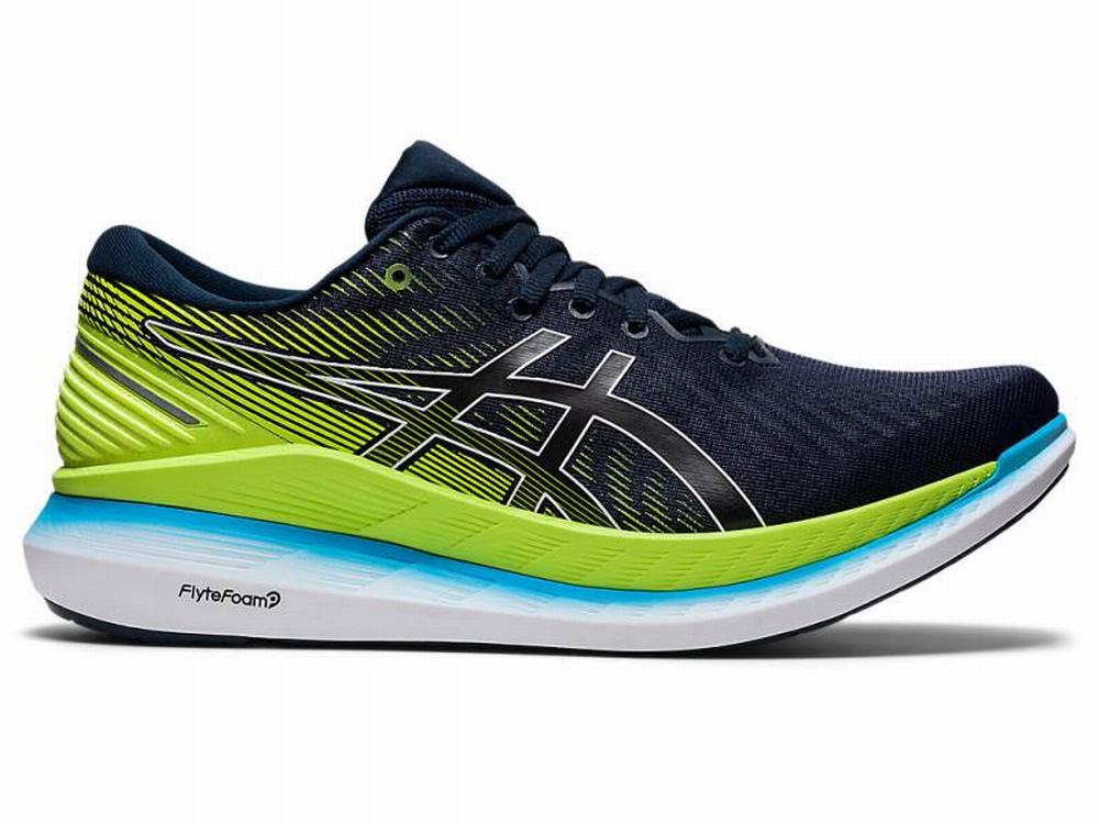 Chaussures Running Asics GLIDERIDE 2 Homme Bleu Vert | TSU-306184