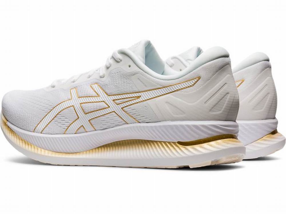 Chaussures Running Asics GLIDERIDE Femme Blanche Doré | IFB-901758