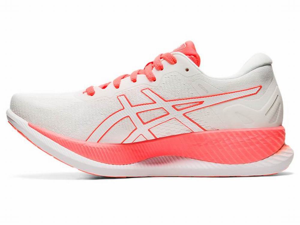 Chaussures Running Asics GLIDERIDE Femme Blanche Orange Rouge | QFV-910826