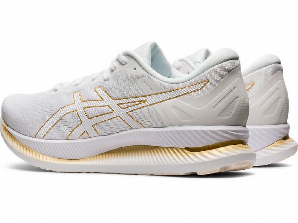 Chaussures Running Asics GLIDERIDE Homme Blanche Doré | JMR-371295