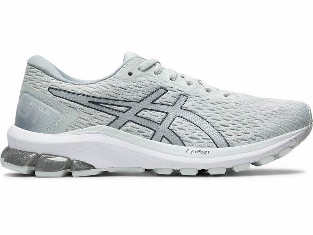 Chaussures Running Asics GT-1000 9 Femme Blanche Argent | HVM-145739