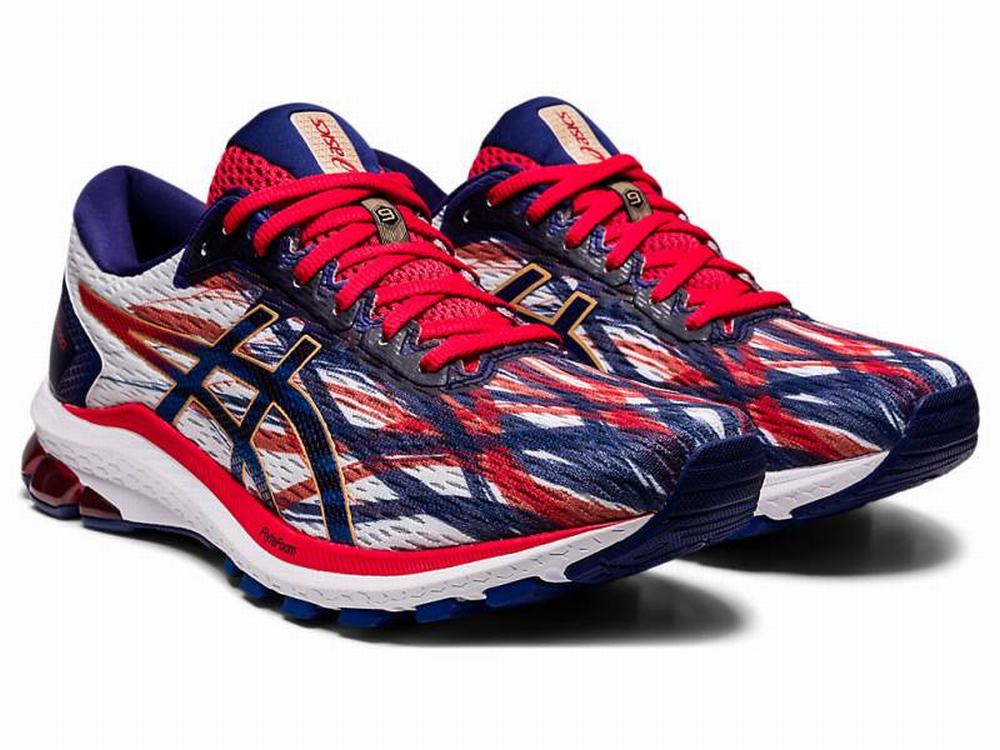 Chaussures Running Asics GT-1000 9 Homme Blanche Bleu | DQP-297406