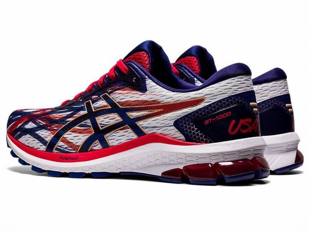 Chaussures Running Asics GT-1000 9 Homme Blanche Bleu | DQP-297406