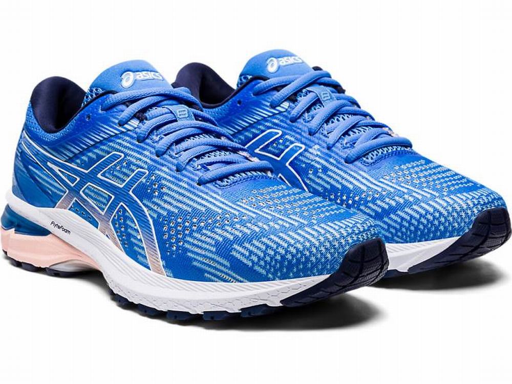 Chaussures Running Asics GT-2000 8 Femme Bleu Blanche | USB-360952