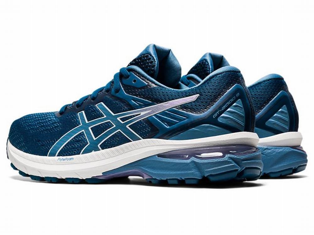 Chaussures Running Asics GT-2000 9 (2A) Femme Bleu Grise | JOR-704659