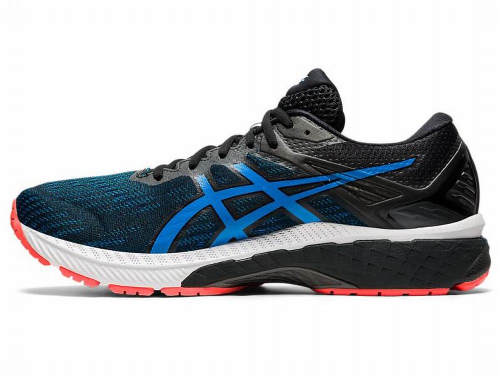 Chaussures Running Asics GT-2000 9 (2E) Homme Noir Bleu | XOP-659380