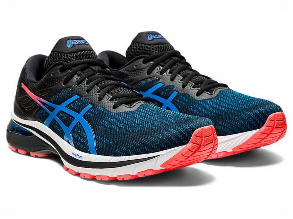 Chaussures Running Asics GT-2000 9 (4E) Homme Noir Bleu | GIU-587931