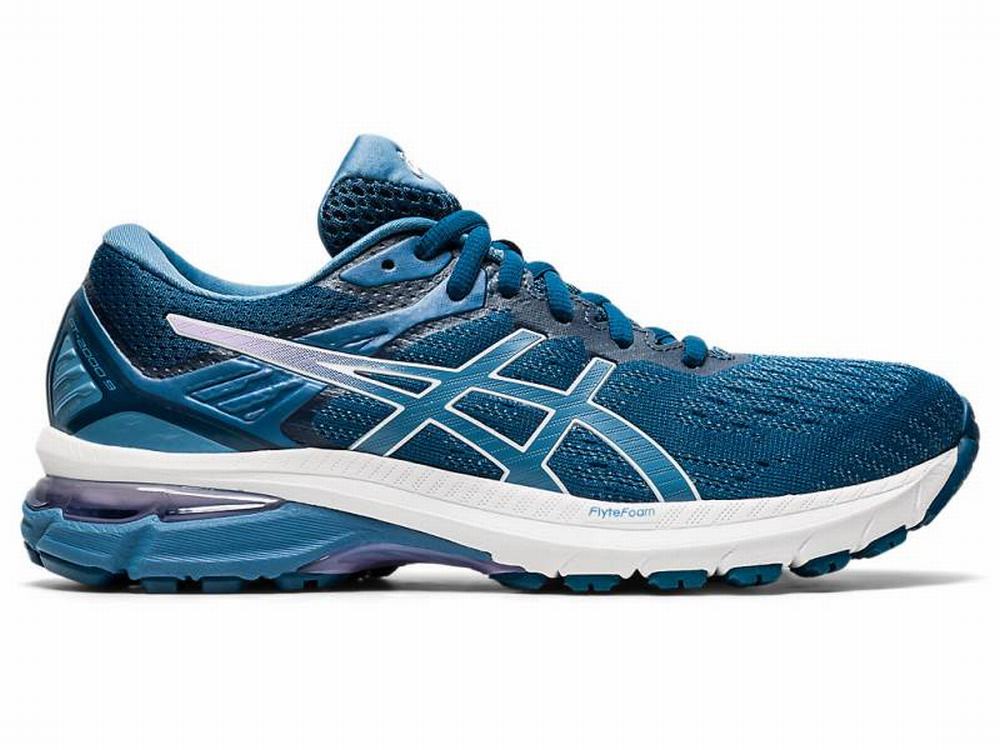 Chaussures Running Asics GT-2000 9 (D) Femme Bleu Grise | XJW-905234