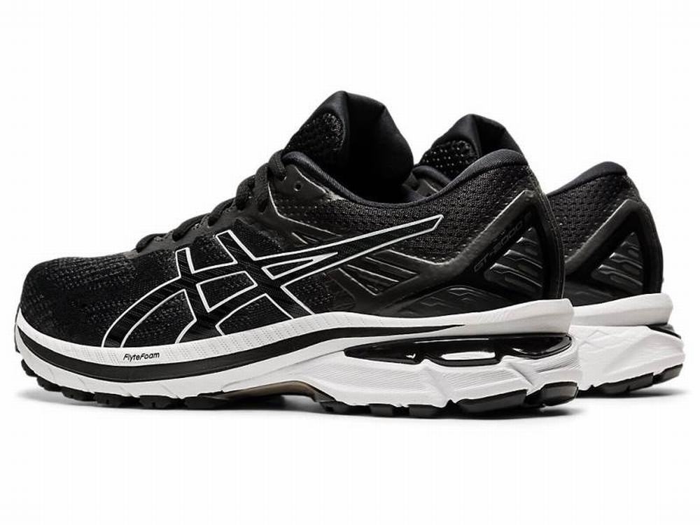 Chaussures Running Asics GT-2000 9 Femme Noir Blanche | UWD-291835