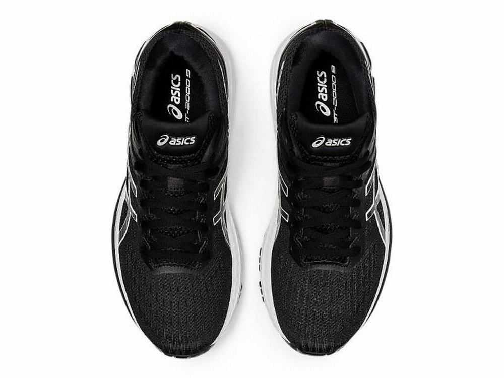 Chaussures Running Asics GT-2000 9 Femme Noir Blanche | UWD-291835