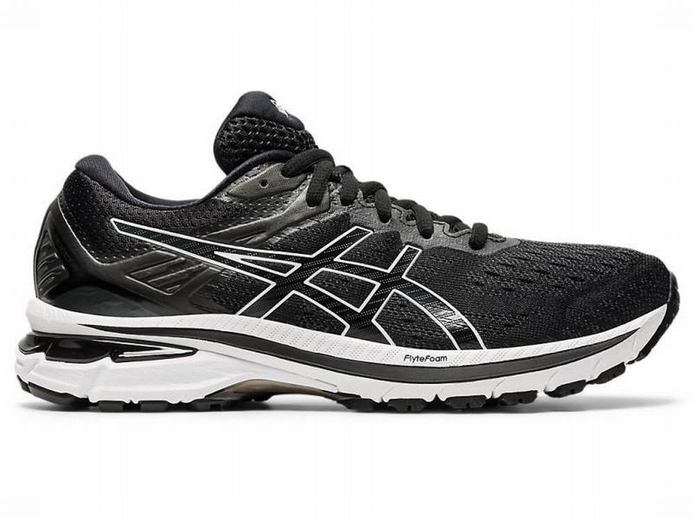 Chaussures Running Asics GT-2000 9 Femme Noir Blanche | UWD-291835