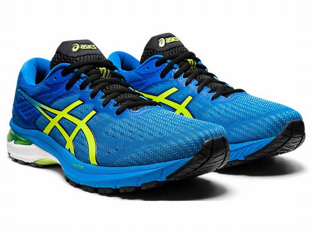 Chaussures Running Asics GT-2000 9 Homme Bleu Vert Clair | DSY-573194